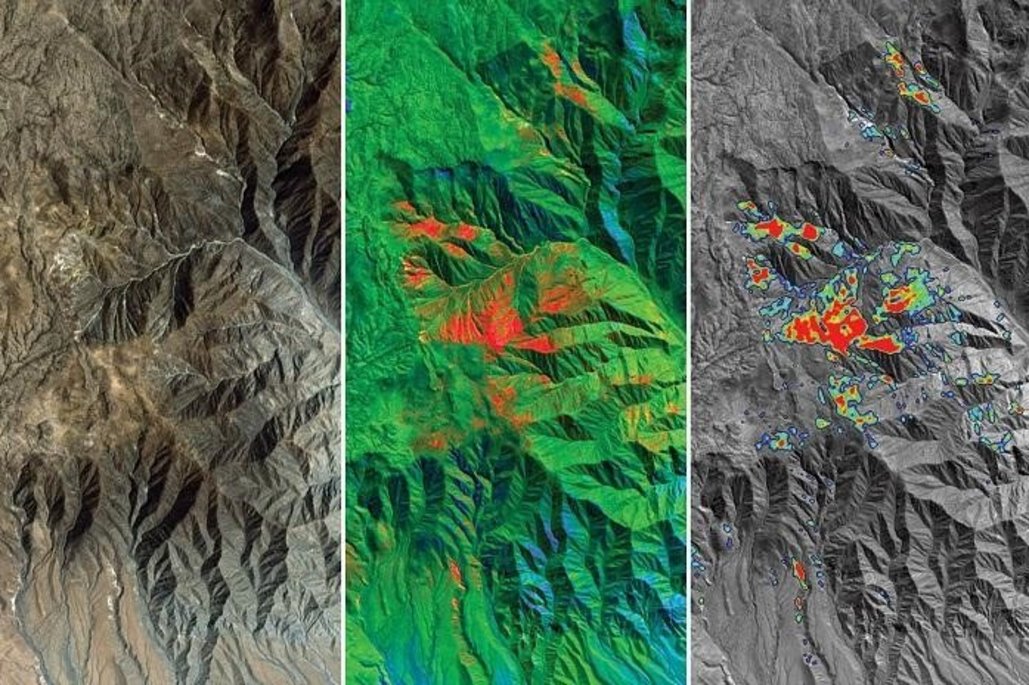Sensoriamento remoto e identificação de feições geológicas, como drenagens, falhas e fraturas