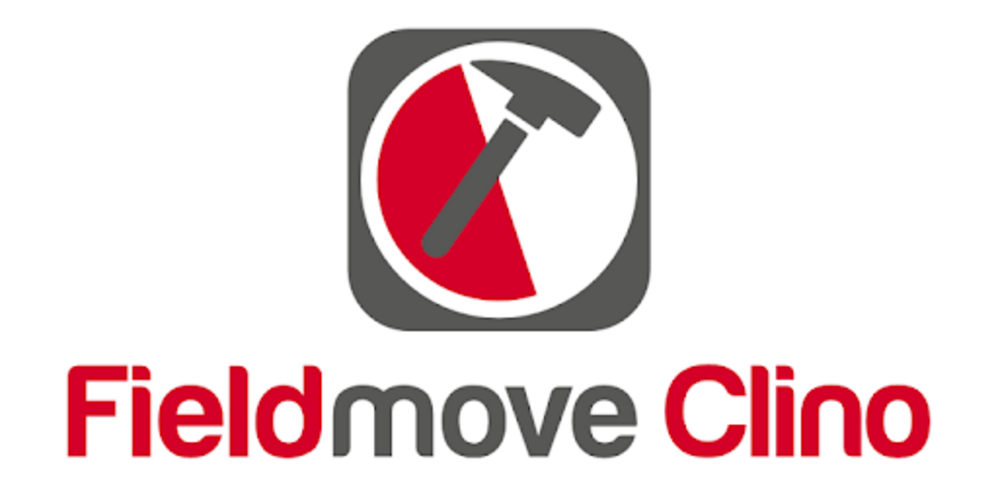 O logotipo do aplicativo acima das letras. O logotipo é um martelo em um círculo metade vermelho, metade branco. O círculo é emoldurado por um quadrado cinza com cantos arredondados.