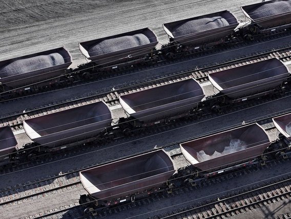Transporte do minério por ferrovias, Kiruna. Fonte: LKAB.