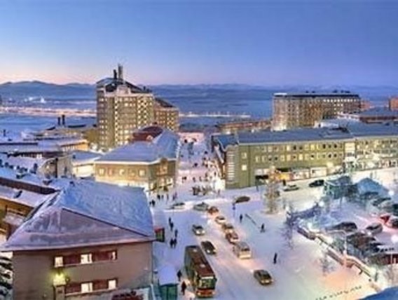 Cidade de Kiruna, na Suécia. Fonte: Vila de Utopia.